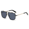 Twin-beam Metal Sunglasses For Men