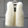 Fox Fur Vest Women's Mid-length Coat