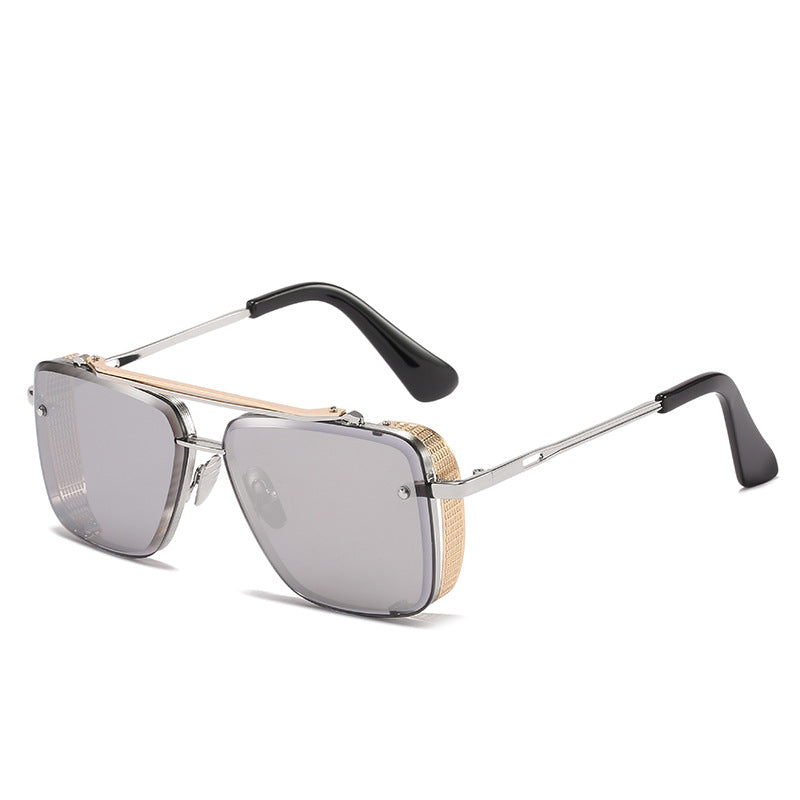 Metal Mesh Edge Retro Sunglasses