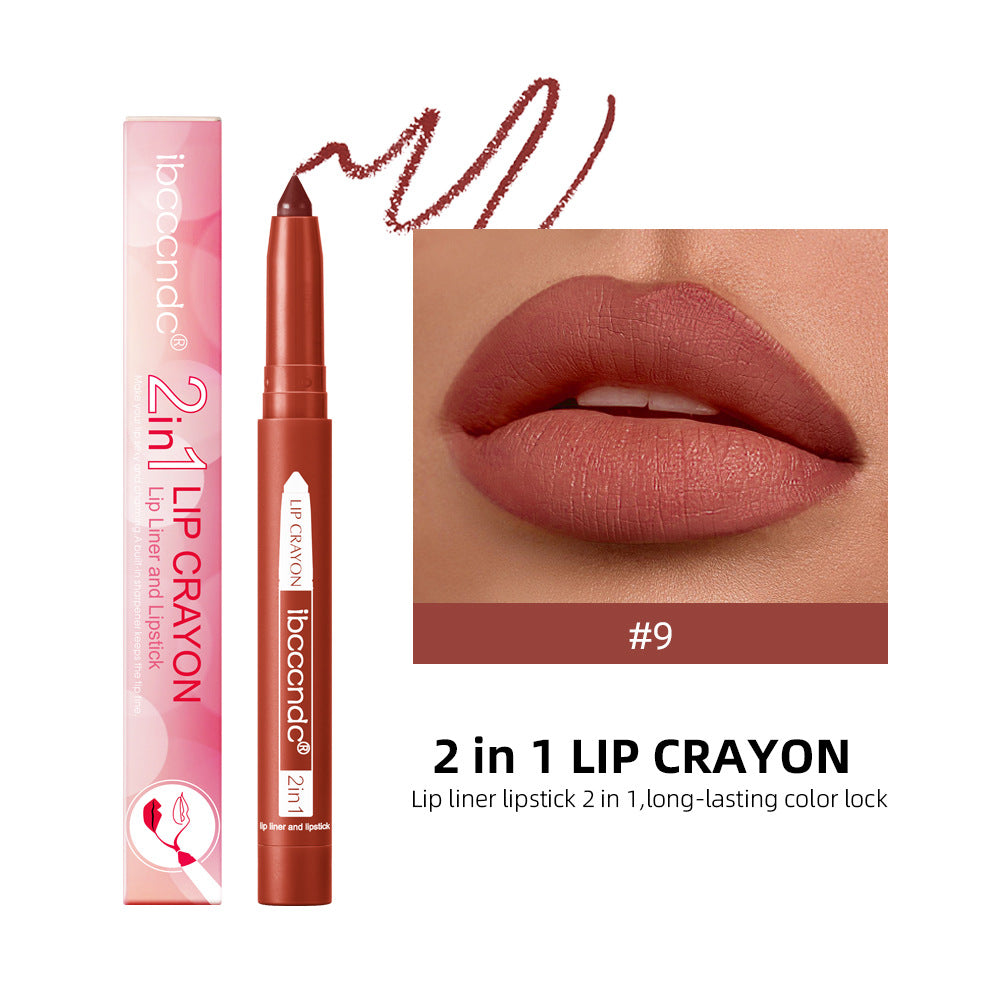 Two-in-one Lip Liner Long Lasting Waterproof Matte