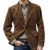 Corduroy Jacket Winter Solid Color Casual Blazer Fashion Warm Men Coat