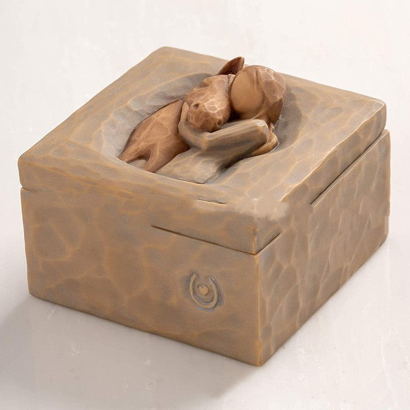 Family Pet Memorial Storage Box Couples Memorial Box Resin Craft Home Decor