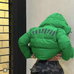 Contrast Color Letter Embroidery Short Cotton Coat Female Ins All-matching Women's Wear New Hooded Zipper Coat Female