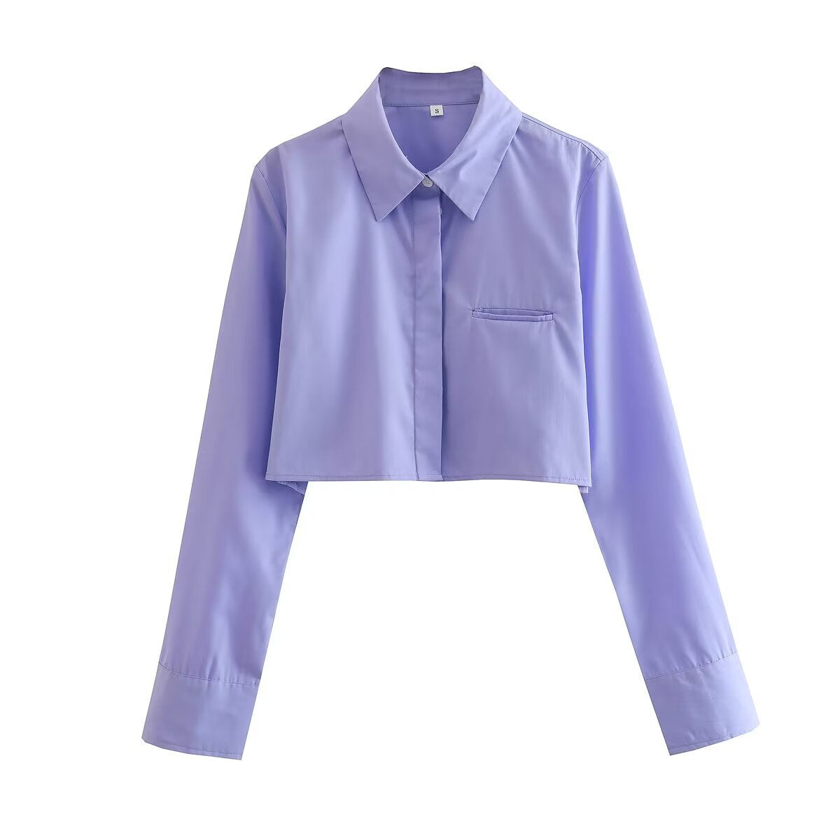 Women's French Fashion Short Lapel Long Sleeve Shirt