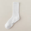 Absorbent Anti-odor Black And White High-top Basketball Socks For Men