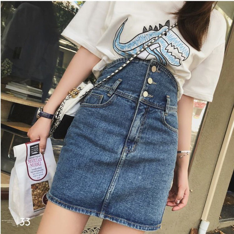 Gentillove Casual High Waist Pencil Denim Skirts Women Summer