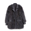 Faux Fox Fur Mid-length Fur Coat