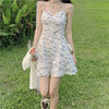 Waist Slimming Floral Strap Dress For Women