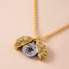 Vintage Gold Sunflower Locket Necklace Stainless Steel Class Of Graduate Cap Necklaces For Men Women Graduation Jewelry