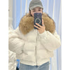 Women's Fashion Down Jacket Fur Coat