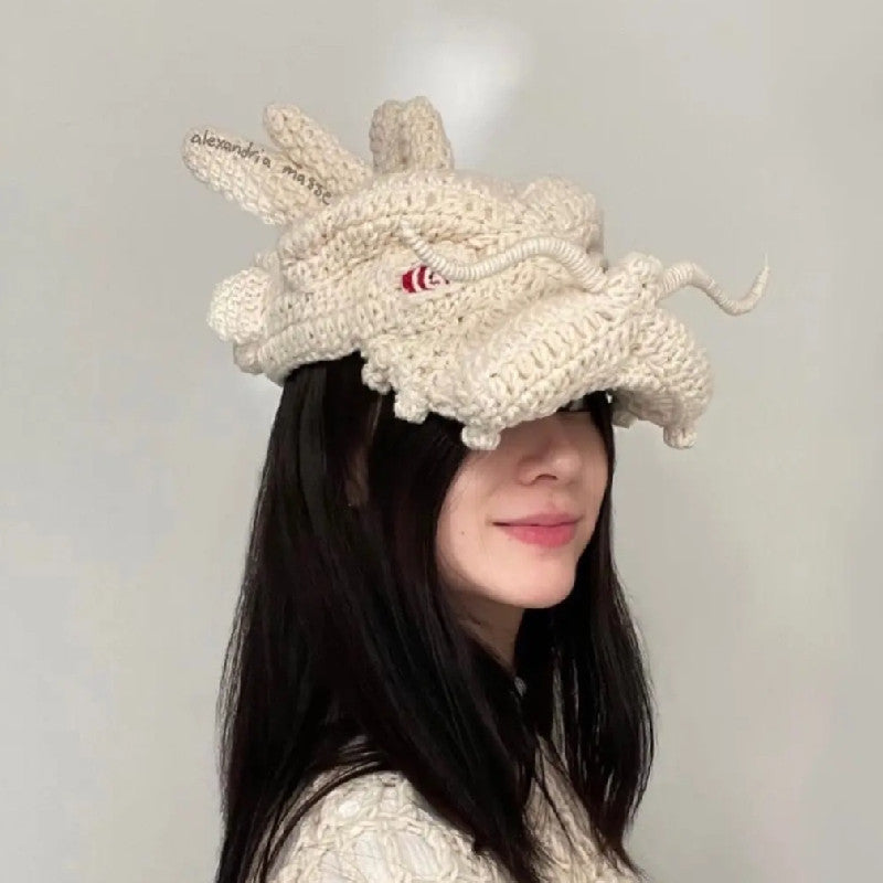 Faucet Hat Handmade Knitted Crochet Sunshade