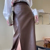 Women's Graceful And Fashionable High Waist A- Line Split Skirt