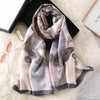 All-Match Spring, Autumn And Winter Silk Scarf Women Thin Scarf