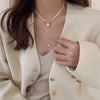 French Gentle Natural Pearl Heart Shell Necklace For Women