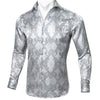 Long Sleeve Casual Flower Shirts For Men Designer Fit Dress Shirt BCY-05