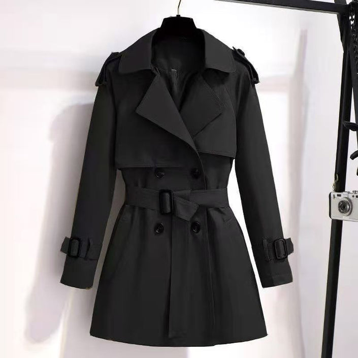 Mid-length Tooling British Style Temperament Was Thin Spring Coat Women