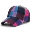 Men And Women Outdoor Plaid Print Baseball Hat