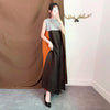 Pleated loose oversized long skirt