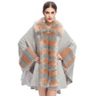 Fox Fur Collar Knitted Cardigan Shawl Coat