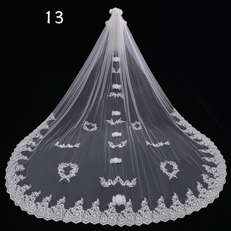 Bride Wedding Master Wedding Veil Long Long Tail