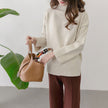 winter new maternity pregnant women sweater size loose turtleneck sweaters backing