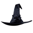 Halloween Pleated Witch Hat Black Ball Wizard Curved Witch Hat