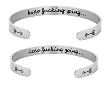 Mantra Bracelet With Quotes Stainless Steel Cuff Inspirational Jewelry