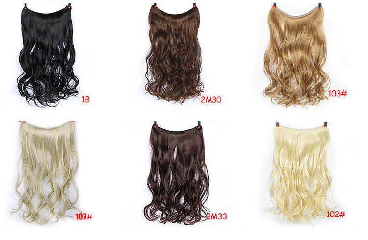 Straight And Curly Hair High Temperature Silk Fish Line Hair Extension Piece