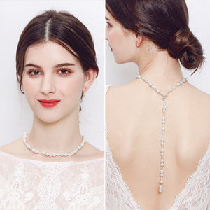 Back chain necklace wedding