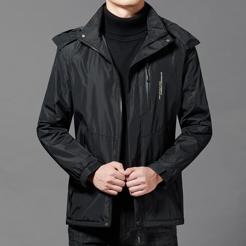 Men Coat Thickened Windproof And Warm