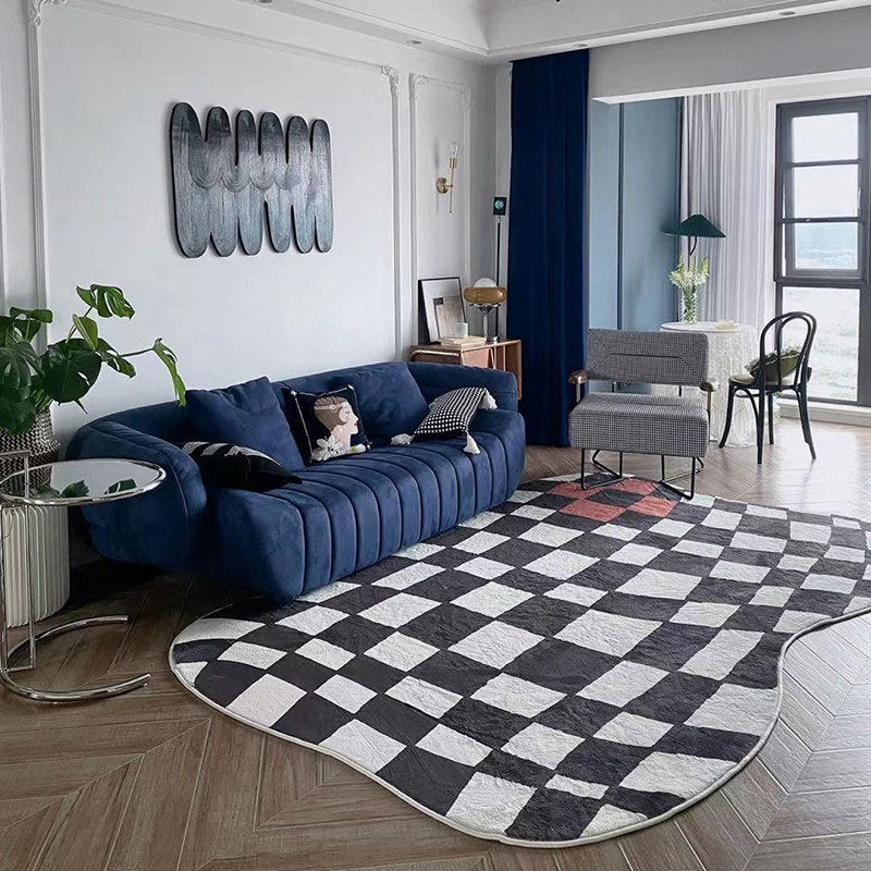 Modern Simple Living Room Carpet Bedroom Checkerboard