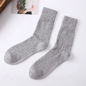 Winter terry wool socks men