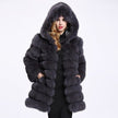 Alpscommerce Fox Fur Coat Women's Mid-length