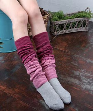 Fall Winter Fashion Gradient Soft Cashmere Foot Sock Women