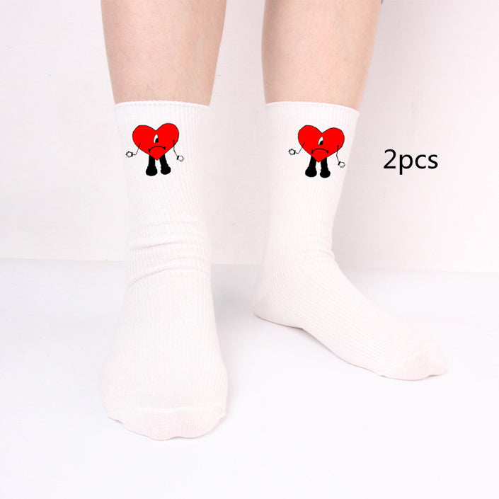 Bad Rabbit Socks Black And White Long Cotton Socks Knitted Socks For Men And Women