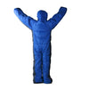 Blue Gray Color Patchwork Humanoid Sleeping Bag Human Body Can Walk Camping