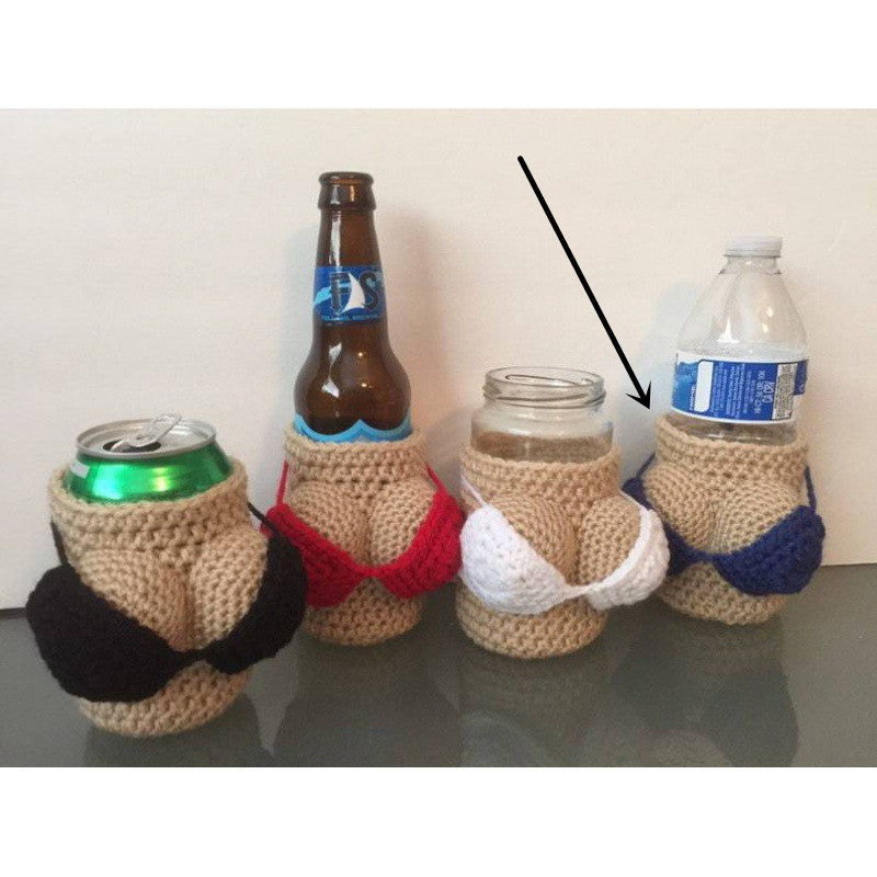 Handmade Knitted Cup Holder Bottle Wine Bottle Holder