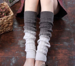 Fall Winter Fashion Gradient Soft Cashmere Foot Sock Women