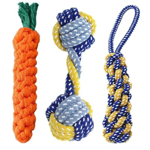 Dog Toy Molar Bite Resistant Rope Knot Toy Small And Medium-sized Dog Cotton Rope