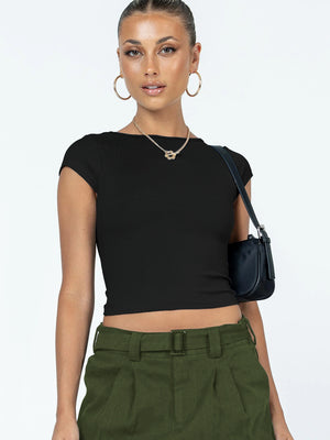 Summer Female Y2g Hollow Crop-top Short Sleeve T-shirt