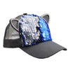 Children's Caps Girls Boys Hats Sequins Cat Ears Sun Visor Baseball Net Caps