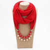 Pearl Chiffon Necklace Scarf Bib Sunscreen Women