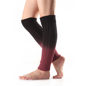 Soft Cashmere Segment Dye Gradient Sock Boot Cover