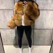 Fur Coat Raccoon Dog Fur Splicing