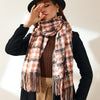 New Plaid Scarf Women Tassel Shawl Fashion