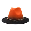 Painted Woolen Flat Brim Autumn And Winter British Style Fashion Fedora Hat