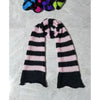 Black Red Black Gray Striped Scarf Punk All-match Soft And Comfortable Drape Knit Wool