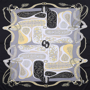 Carriage twill silk scarf