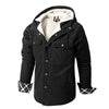 Thick Mid Length Men Cotton Coat With Hood