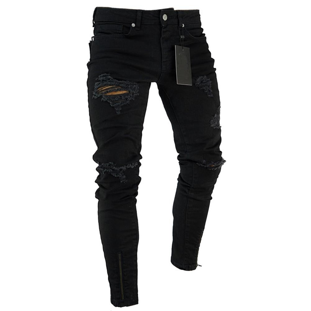 Pants Jeans For Men Trousers Long Basic Broken Clothes